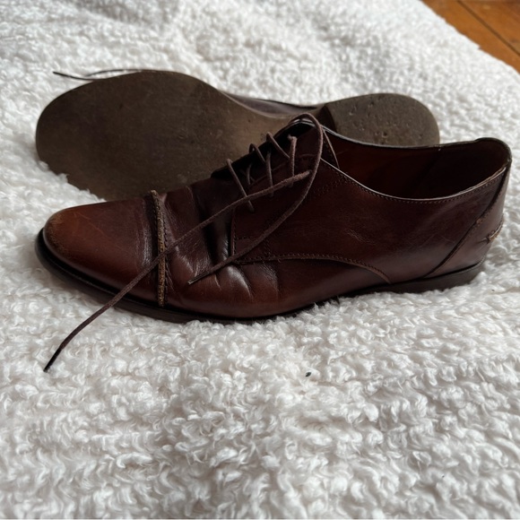 Madewell English Saddle Brown Leather Cap Toe Lace-Up Oxfords – Women’s (Size 9) - Picture 9 of 13